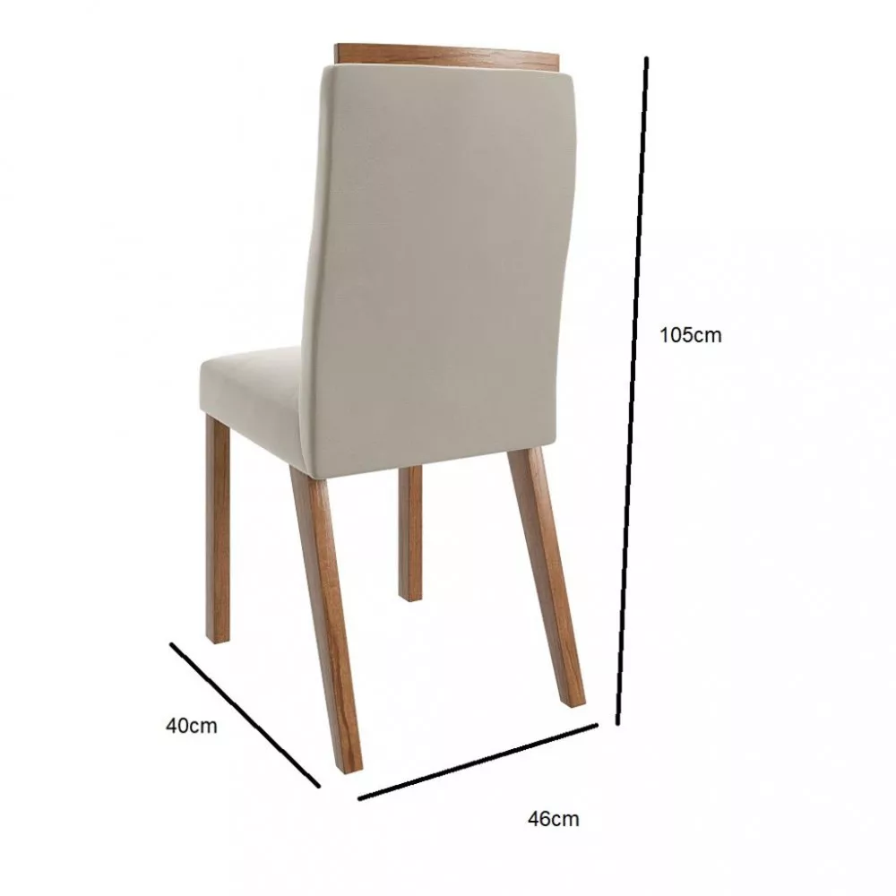 Conjunto Sala de Jantar Mesa 190/23  4 Cadeiras Zamarchi