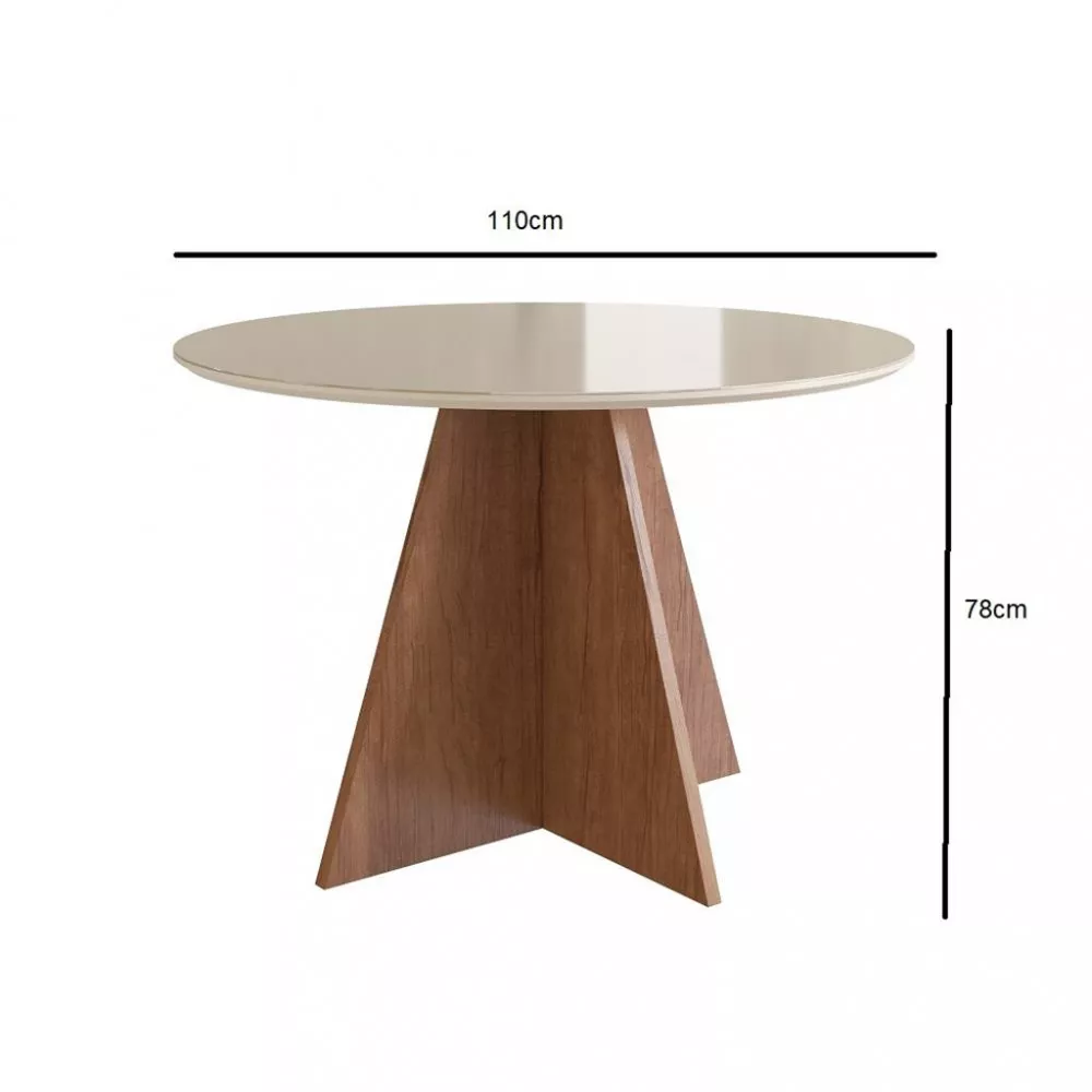 Conjunto Sala de Jantar Mesa 190/23  4 Cadeiras Zamarchi