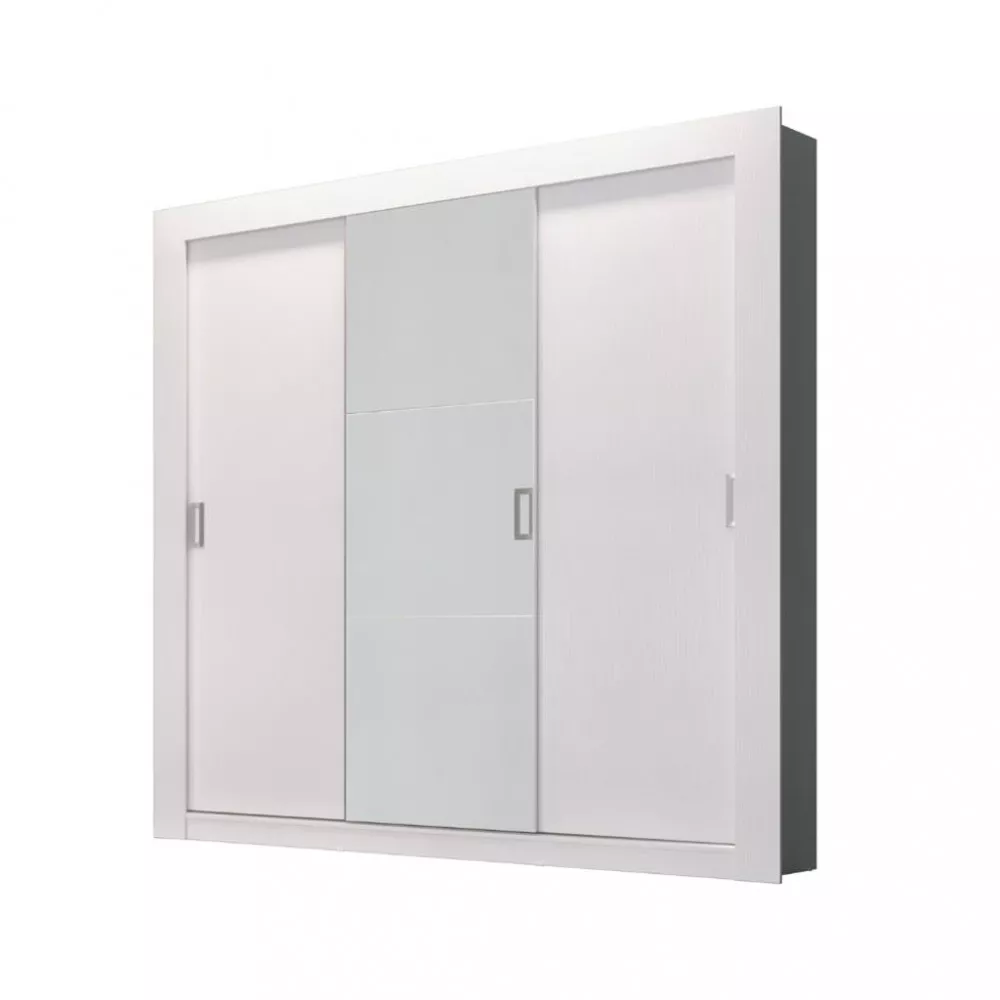 Guarda Roupa Solteiro com Espelho 3 Portas de Correr PH1708 Herval