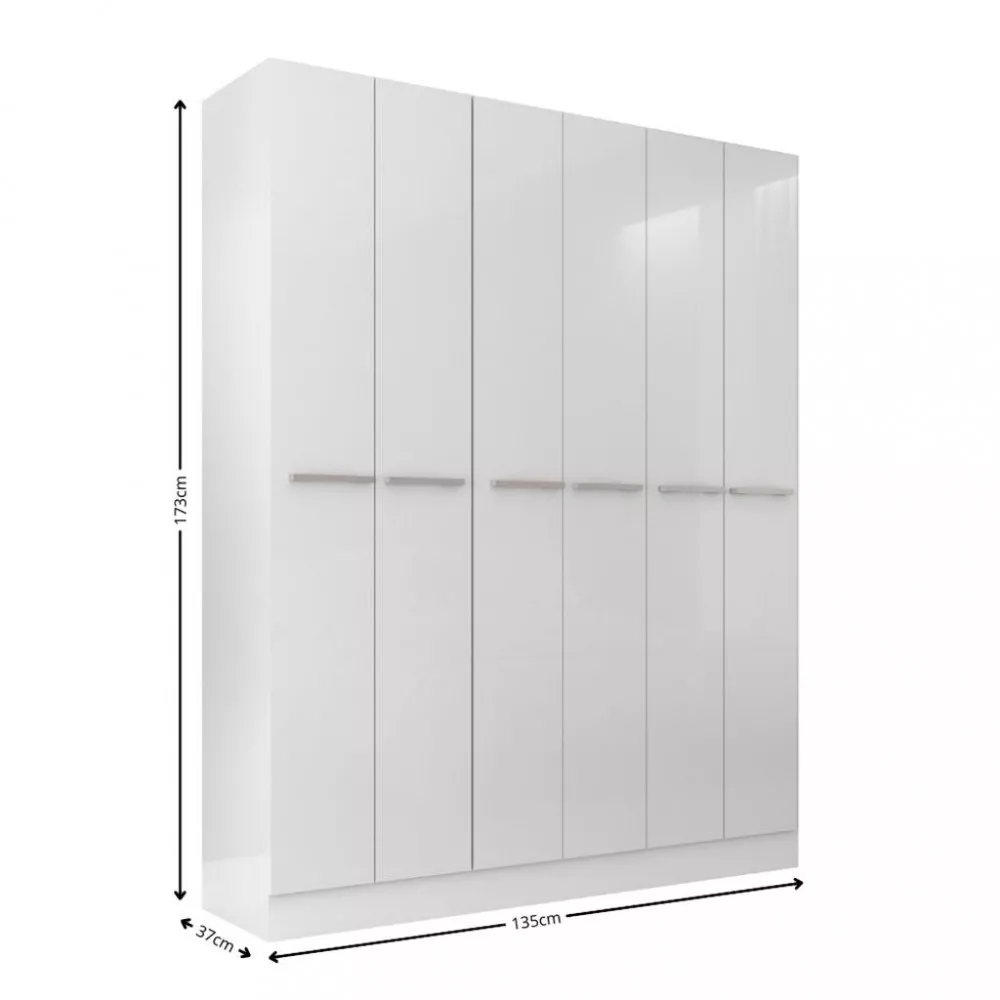 Guarda Roupa Solteiro 6 Portas 2 Gavetas Dakar Atualle