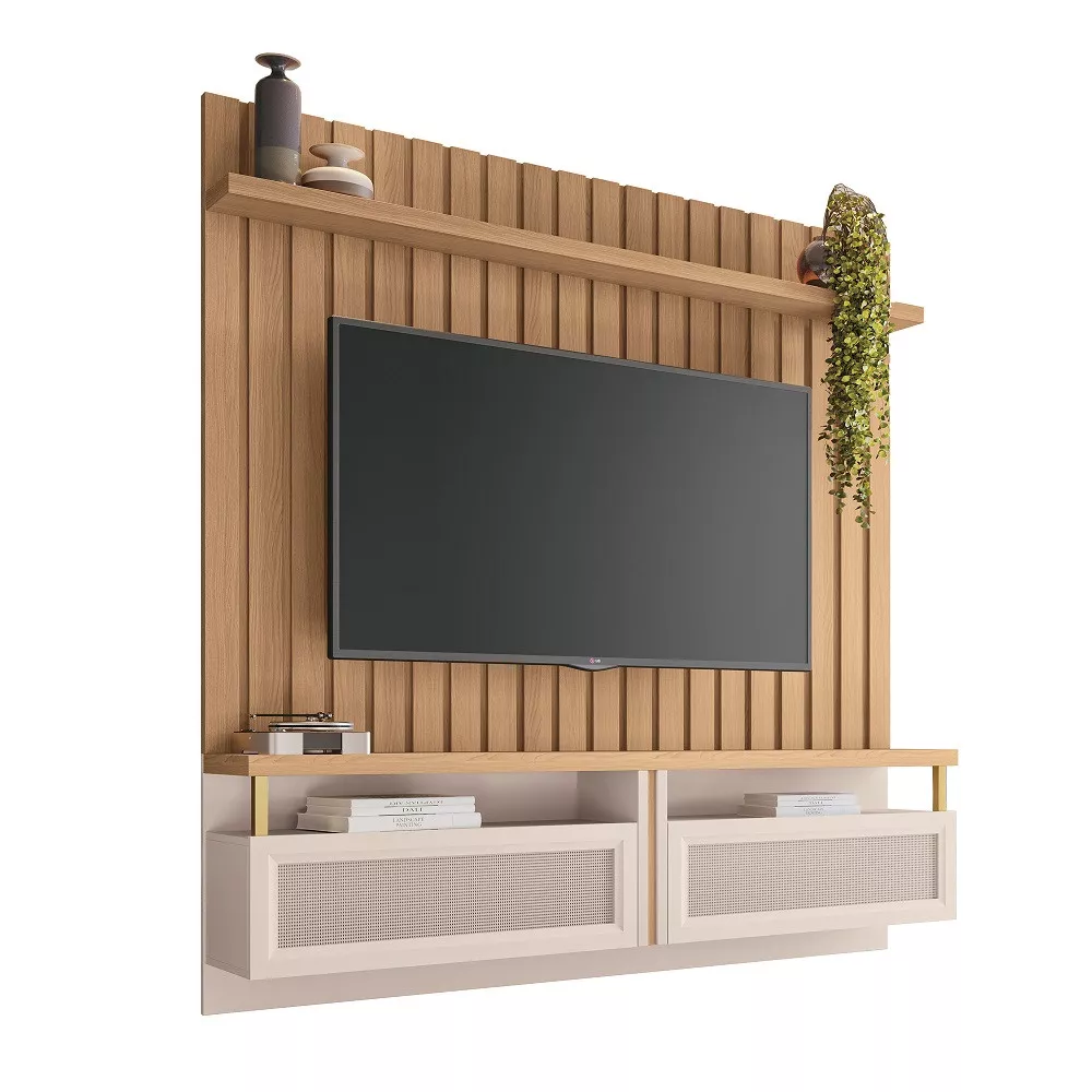 Image 1 of 5 of Painel Ripado para Tv até 70 Polegadas 2 Portas Átrio HB Móveis