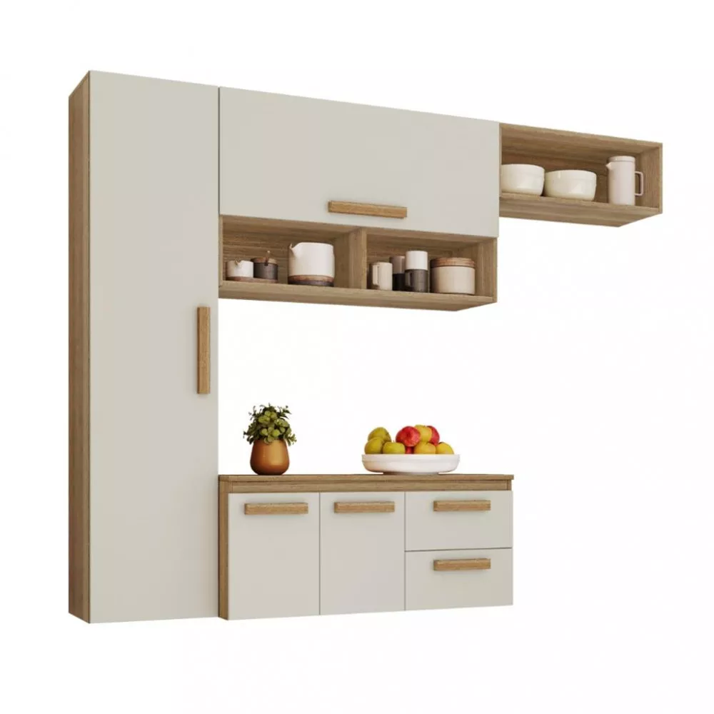 Cozinha Compacta 4 Portas 2 Gavetas Smart Aramóveis