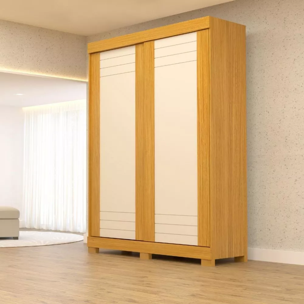 Guarda Roupas Solteiro 2 Portas de Correr 2 Gavetas Ayla ACP