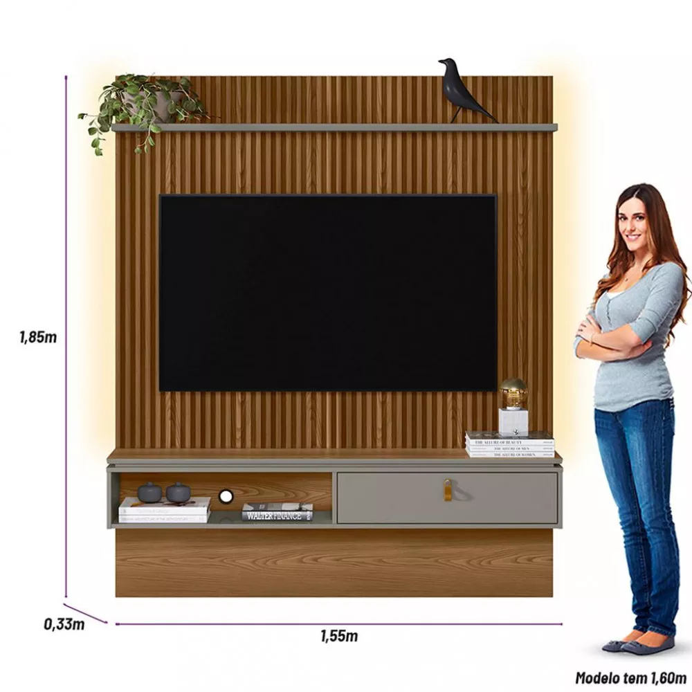 Image 2 of 4 of Painel para TV até 65 Polegadas LED Lumini Linea Brasil