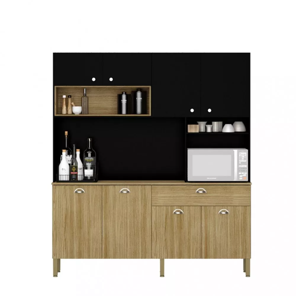 Cozinha Compacta 8 Portas 1 Gaveta com Tampo Core Kits Paraná