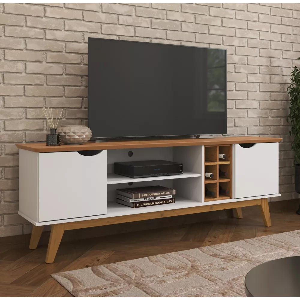 Rack para TV até 60 Polegadas 2 Portas com Pés Prism 1.8 Patrimar