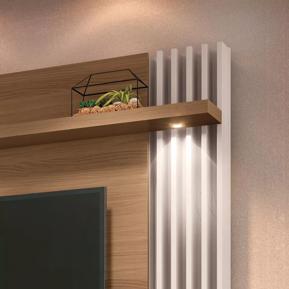 Painel para TV até 55 Polegadas 2 Portas Led Cosmo HB Móveis