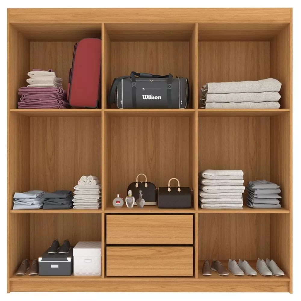 Guarda Roupa Casal 6 Portas 2 Gavetas Montreal Evidencia