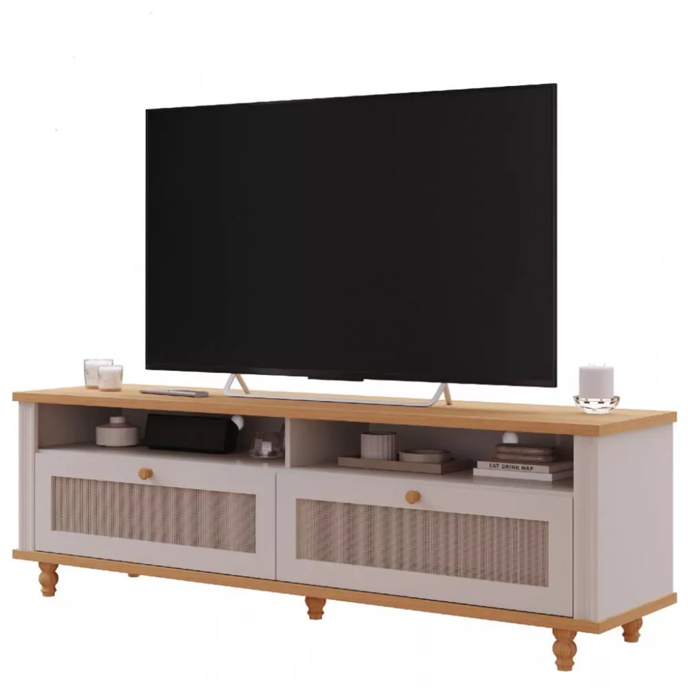 Rack para TV até 65 Polegadas 2 Gavetas Lavanda Permóbili
