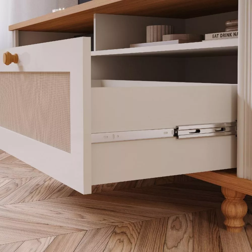 Rack para TV até 65 Polegadas 2 Gavetas Lavanda Permóbili