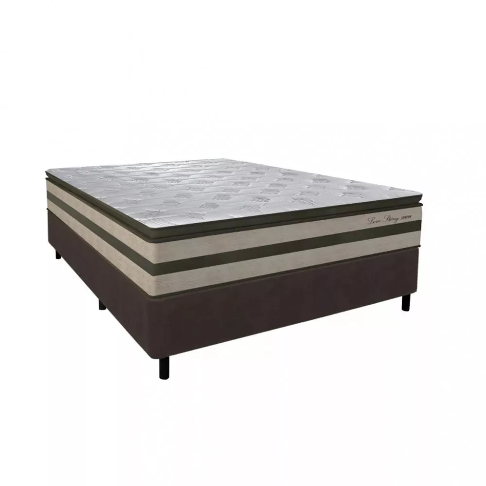 Cama Box Casal 138cm Molas Ensacadas Love Story HF V24 2CEN Gazin