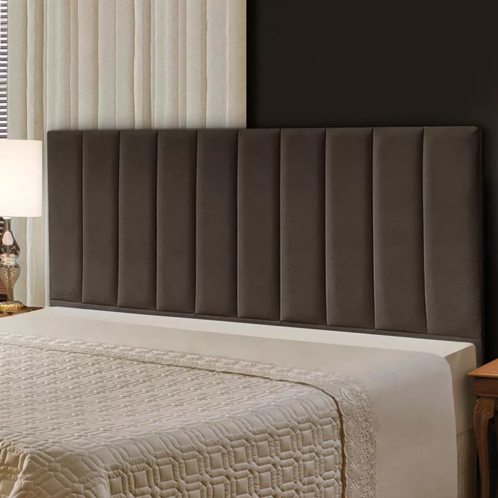 Cabeceira Estofada King 195cm Veludo Nanda JS Móveis