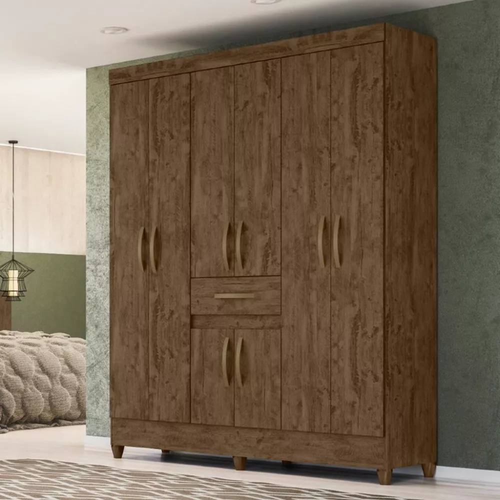 Guarda Roupa Casal com Pés 8 Portas 1 Gaveta Portugal Moval