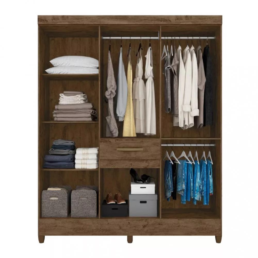 Guarda Roupa Casal com Pés 8 Portas 1 Gaveta Portugal Moval