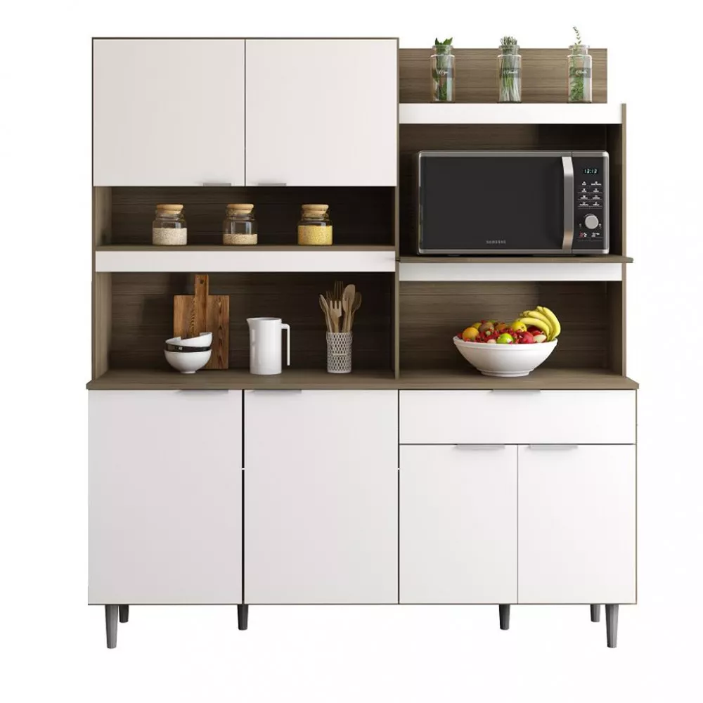 Cozinha Compacta Kit 6 Portas 1 Gaveta Emily Poliman