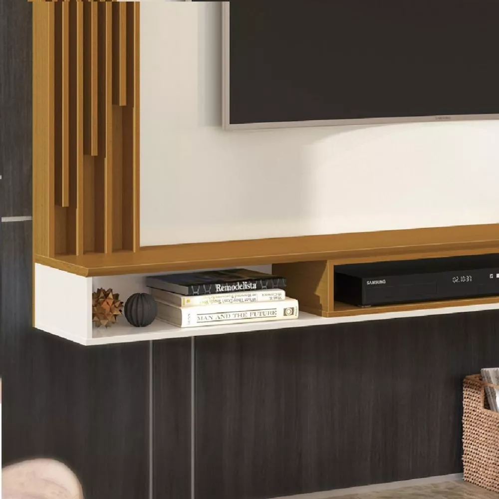 Image 3 of 5 of Painel para TV Até 55 Polegadas Ripado 180cm Aston EDN Móveis
