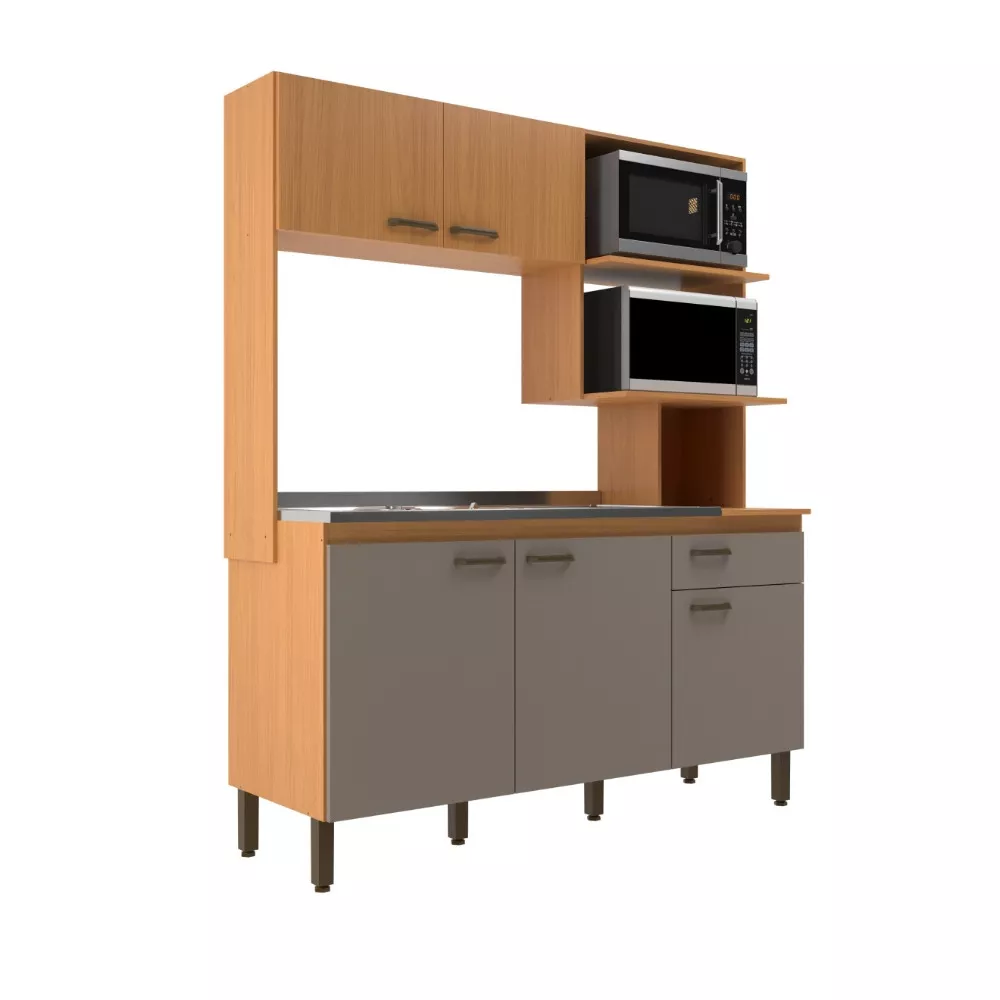 Cozinha Compacta 5 Portas 1 Gaveta Evelin Móveis Sul