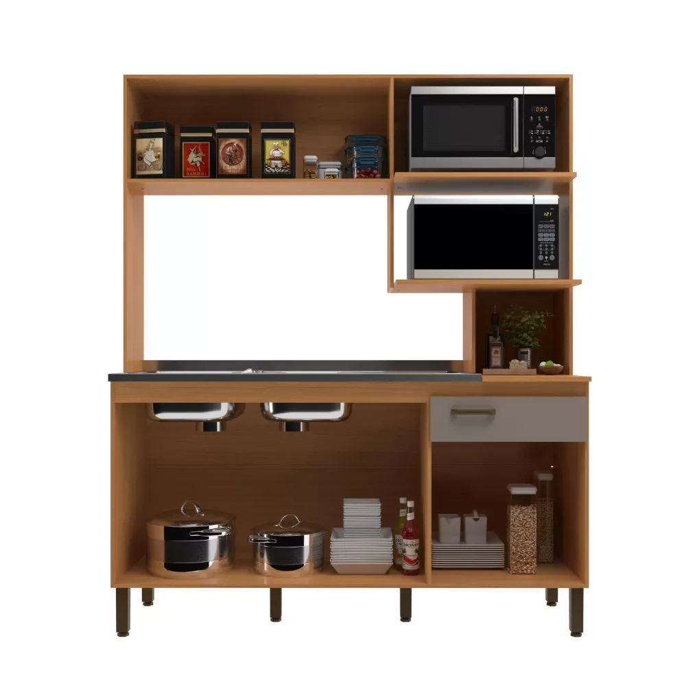 Cozinha Compacta 5 Portas 1 Gaveta Evelin Móveis Sul