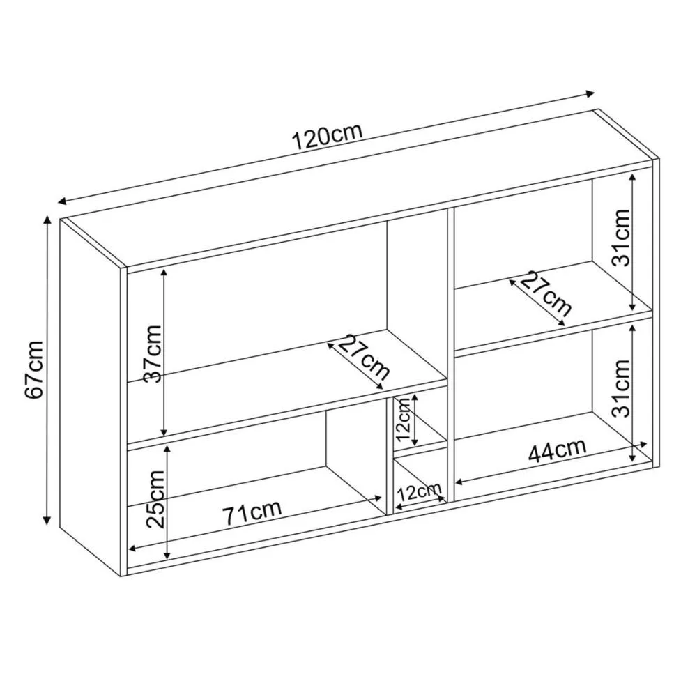Image 2 of 3 of Armário Aéreo 2 Portas 120cm Firenze Demóbile