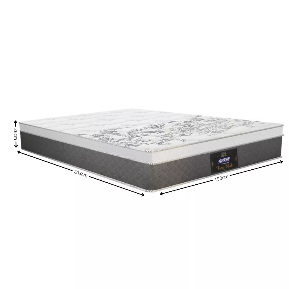 Colchão King 193cm Molas Ensacadas New York HF V24 Gazin