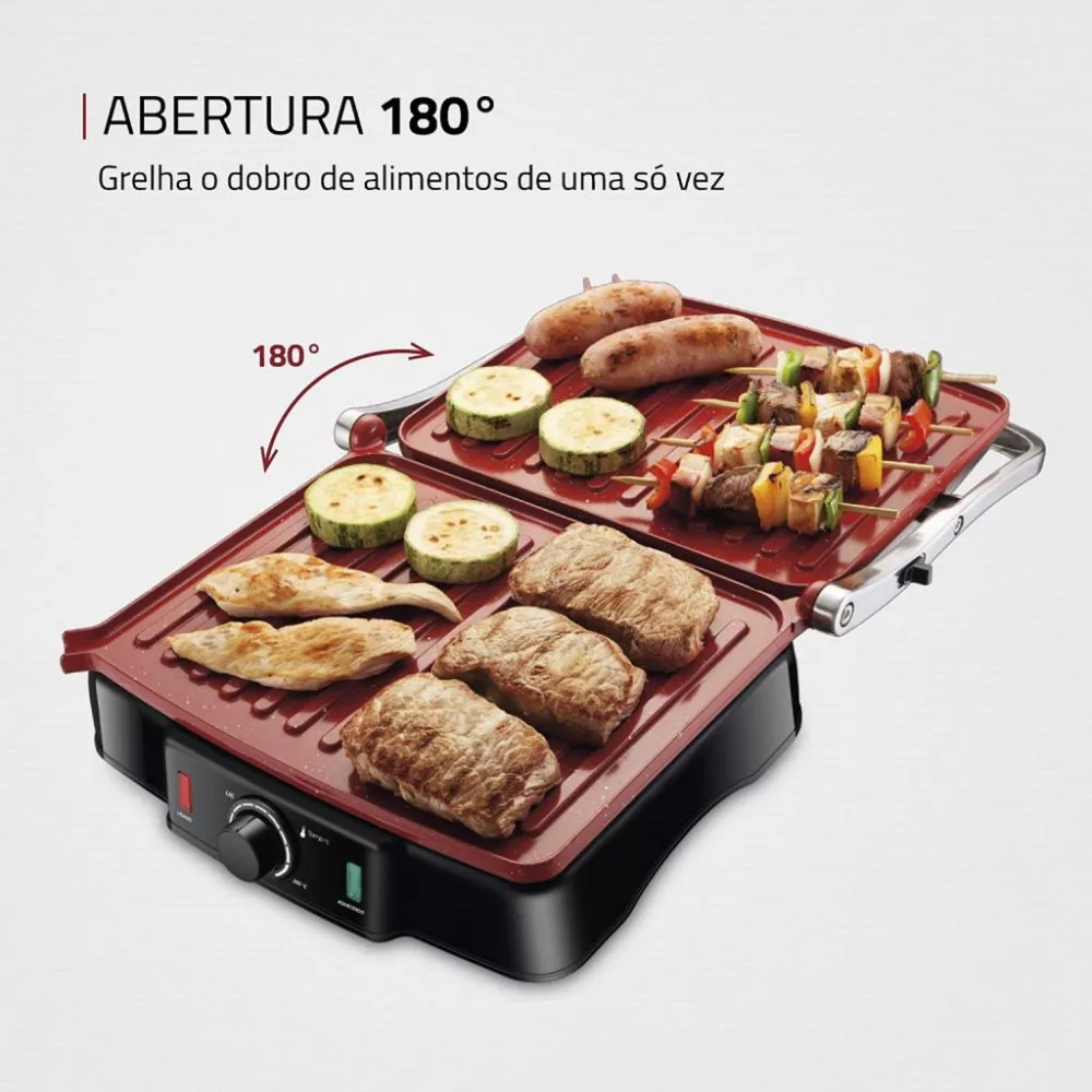 Press Grill Mondial Red Ceramic PG-02