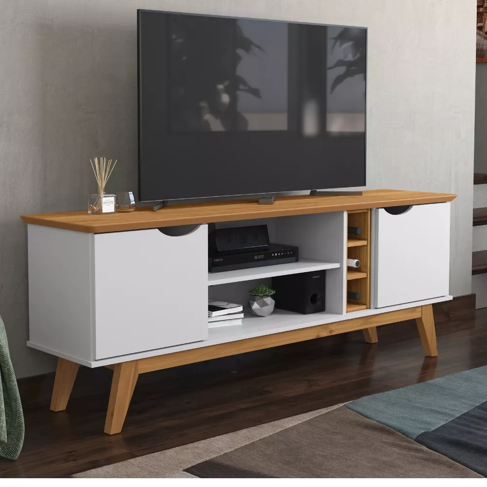 Rack para TV até 50 Polegadas 2 Portas com Pés Prism 1.6 Patrimar