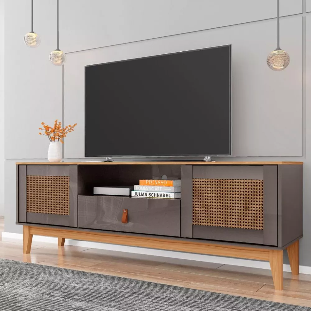 Rack para TV Até 60 Polegadas 2 Portas 1 Gaveta 160cm Esmeralda Casa D