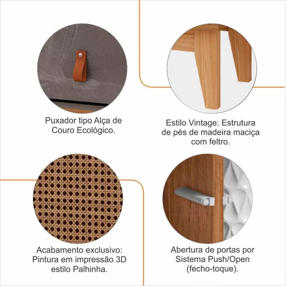 Rack para TV Até 60 Polegadas 2 Portas 1 Gaveta 160cm Esmeralda Casa D