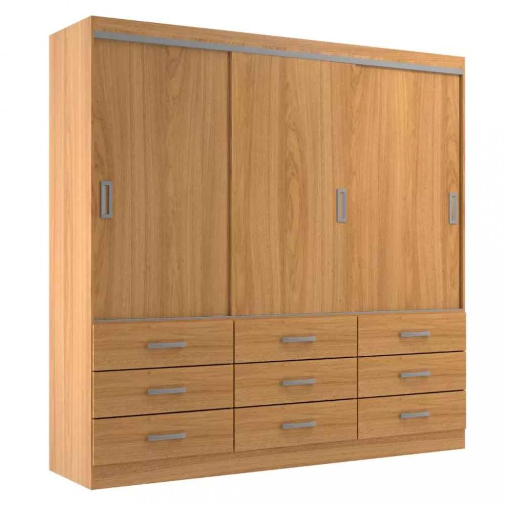 Guarda Roupa Casal 3 Portas 9 Gavetas Isabela Evidencia