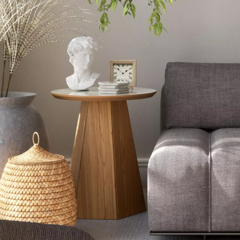 Mesa Lateral Pé Hexagonal 50cm TB606  Dalla Costa