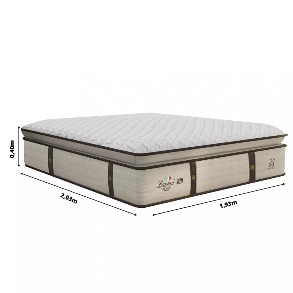 Colchão King 193cm Molas Ensacadas Lazzari Gazin