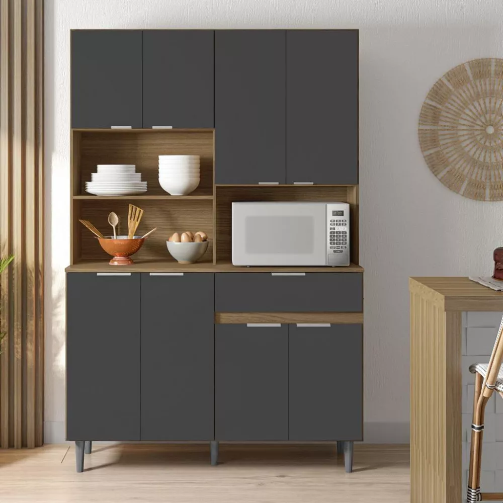 Cozinha Compacta 8 Portas 1 Gaveta Laila Poliman