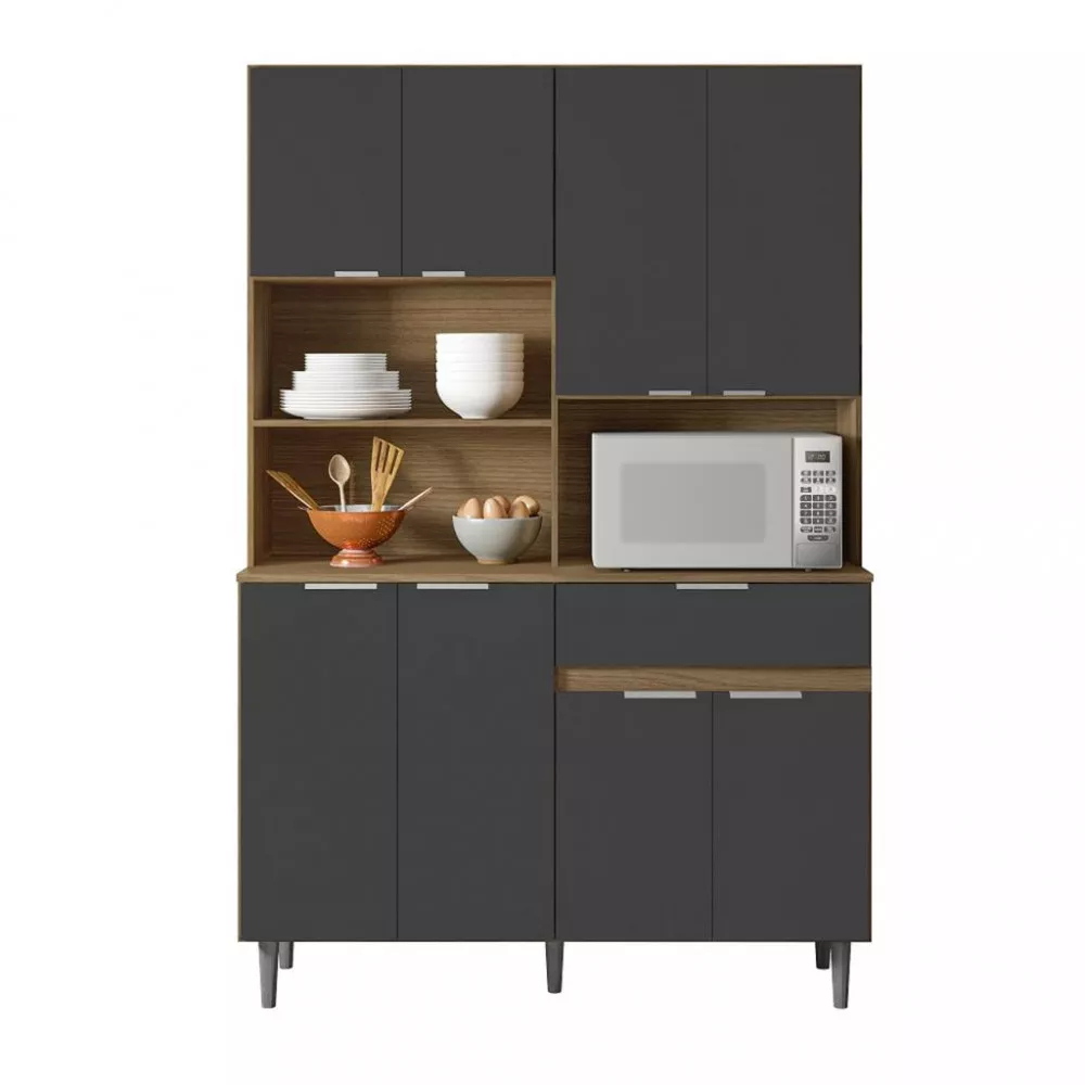 Cozinha Compacta 8 Portas 1 Gaveta Laila Poliman
