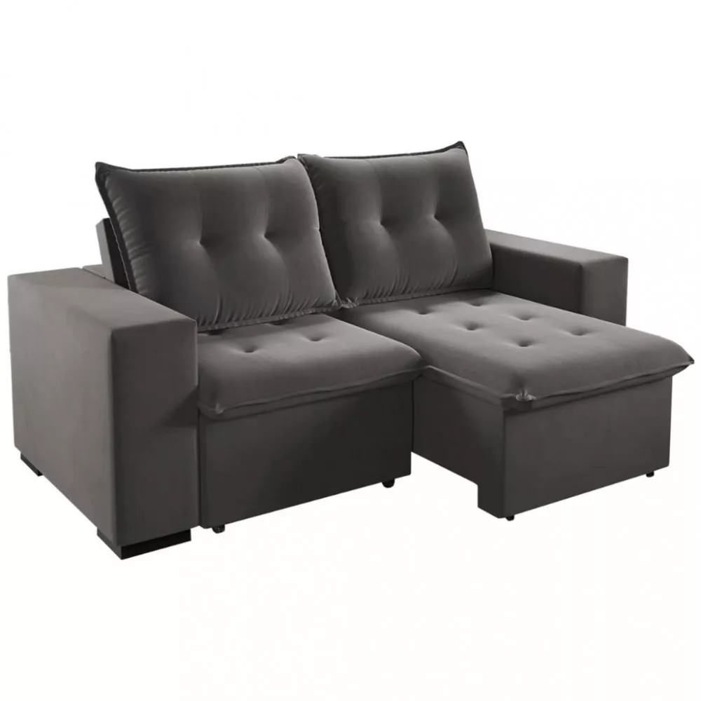 Sofá 3 Lugares Retrátil Reclinável 204cm Major Veludo Viero Móveis