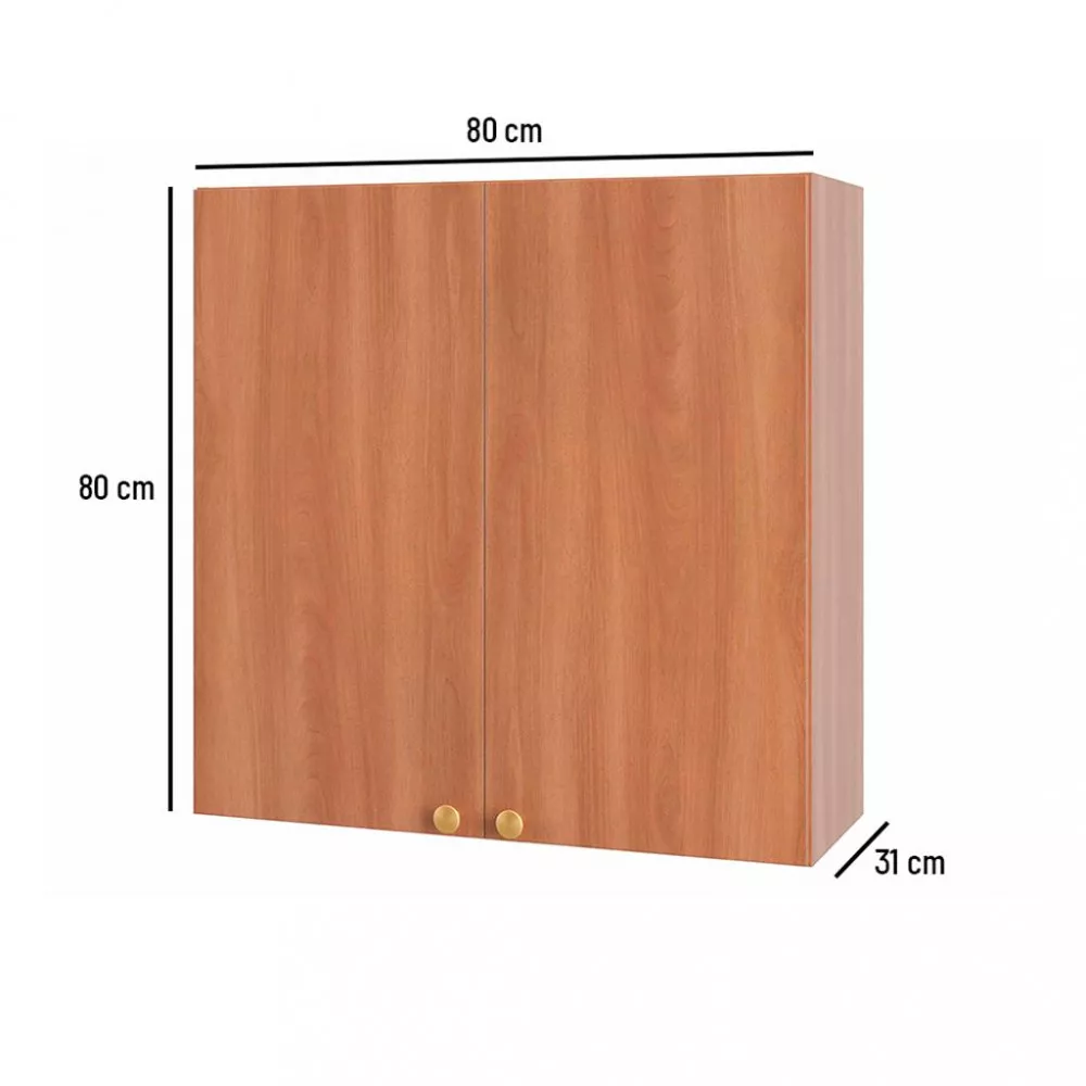 Armário Aéreo 2 Portas 80cm Sálvia Telasul