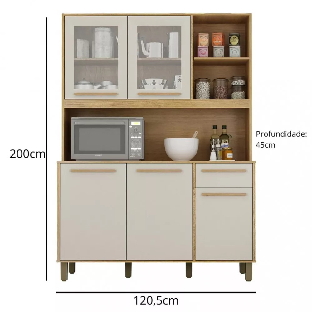 Cozinha Compacta 5 Portas 1 Gaveta Rubi Valdemoveis