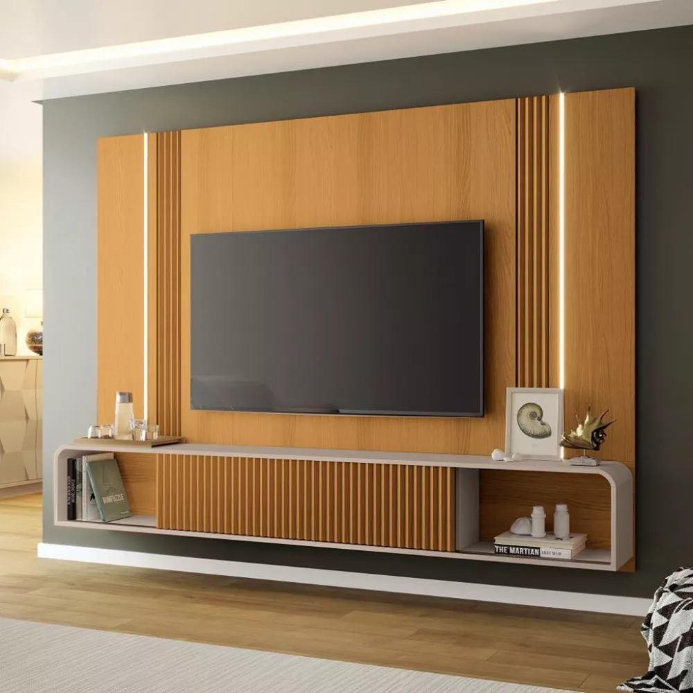 Painel para TV até 85 Polegadas 2 Portas Led Empire HB Móveis