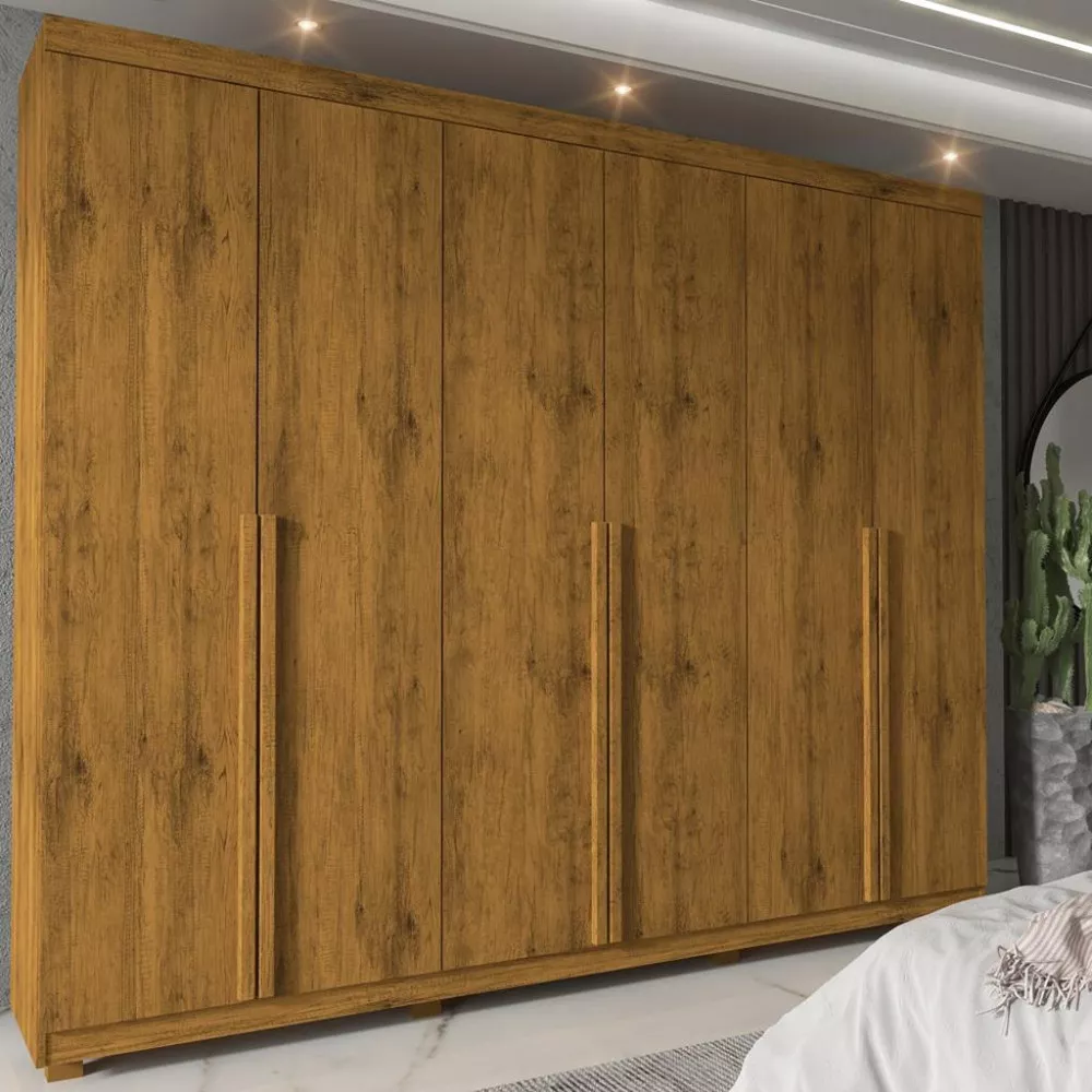 Guarda Roupa Casal com Pés 6 Portas Imperatriz Gelius