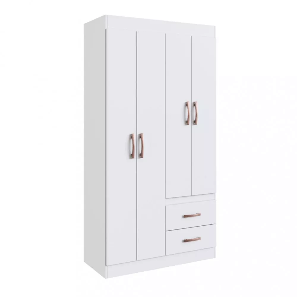 Guarda Roupa Solteiro 4 Portas 2 Gavetas Cordova Doripel