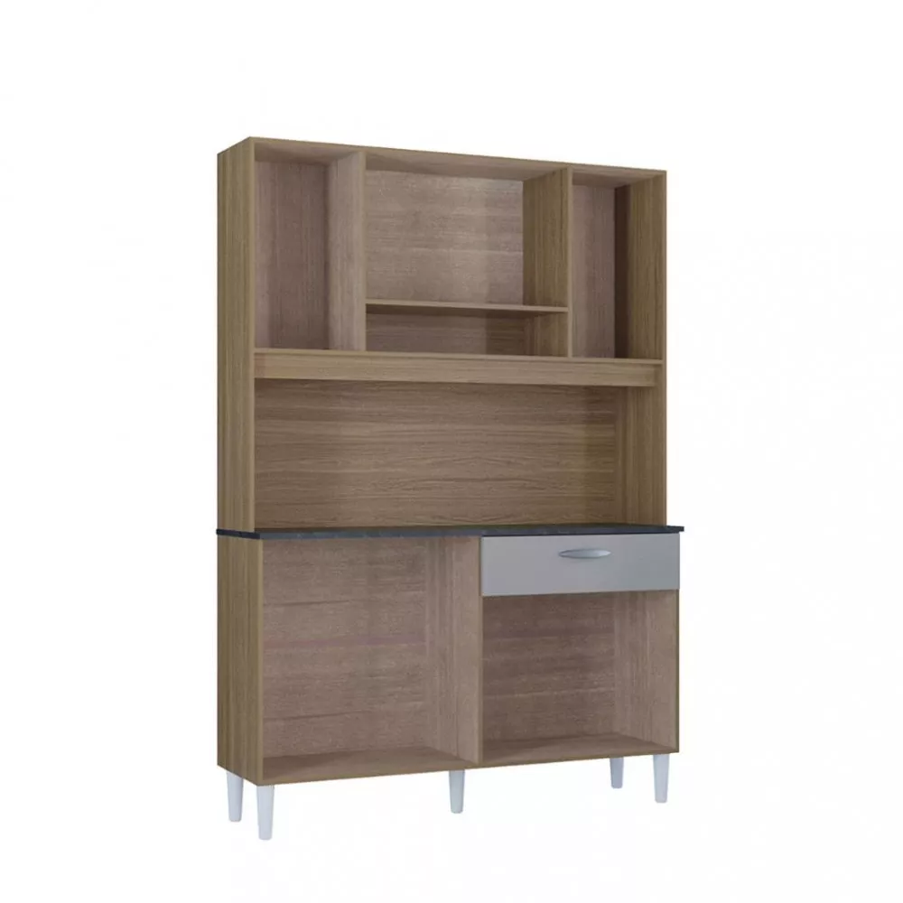 Cozinha Compacta 8 Portas 1 Gaveta Coral Poquema