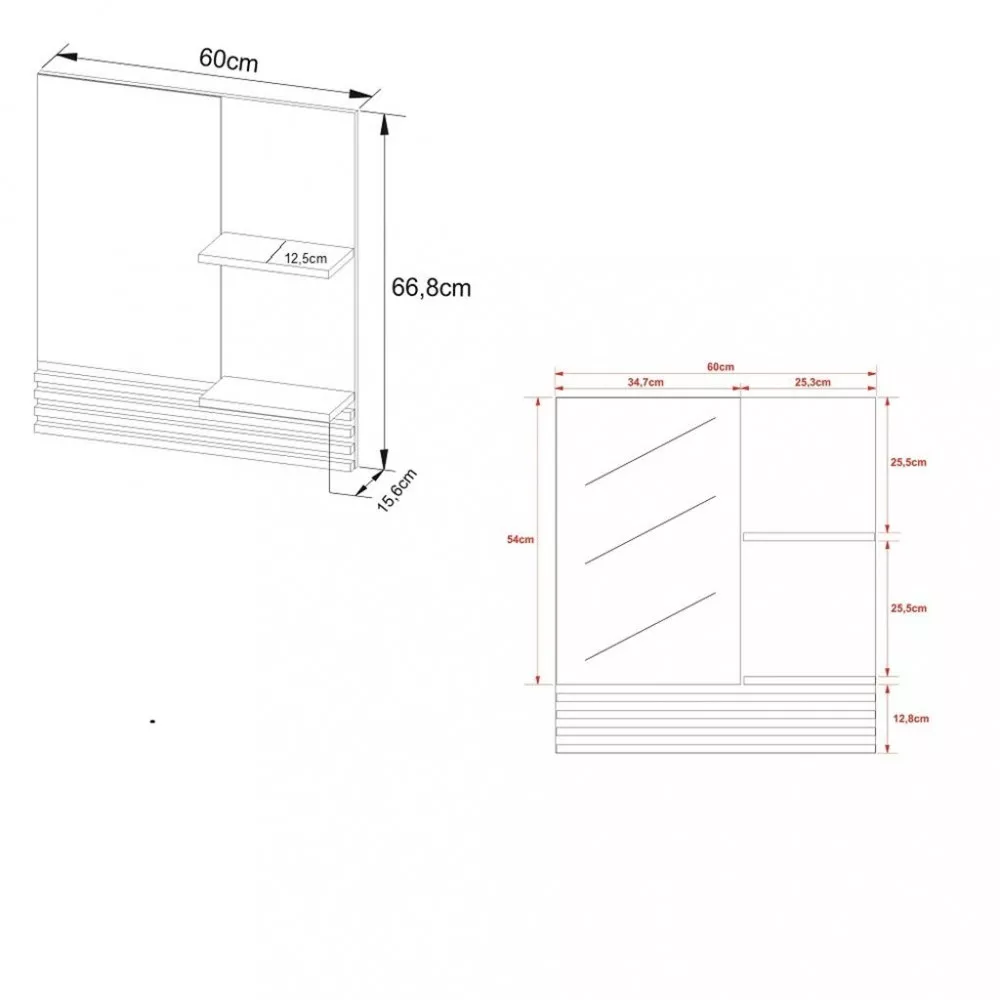 Espelheira BN3614A Tecnomobili
