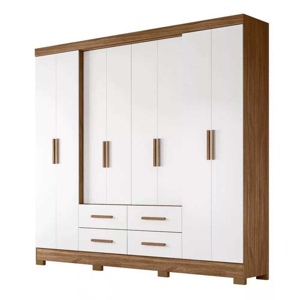 Guarda Roupa 8 Portas 4 Gavetas San Lorenzo Plus Moval