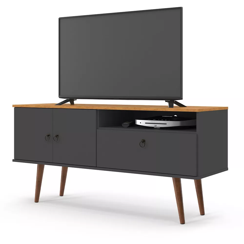 Rack para TV até 42 Polegadas 3 Portas com Pés Palito Topázio Patrimar