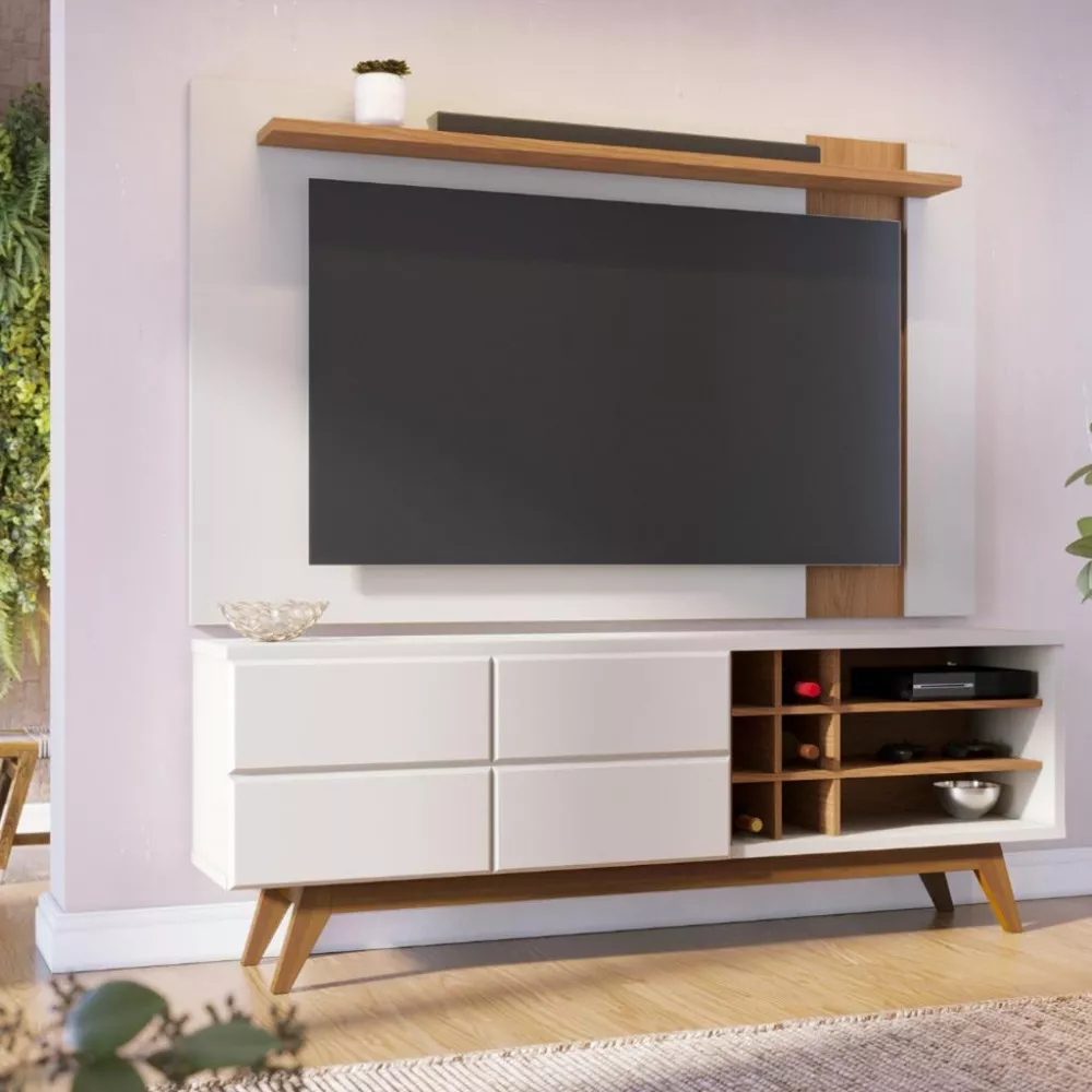 Rack com Painel para TV até 70 Polegadas 2 Portas Noronha Leme Colibri