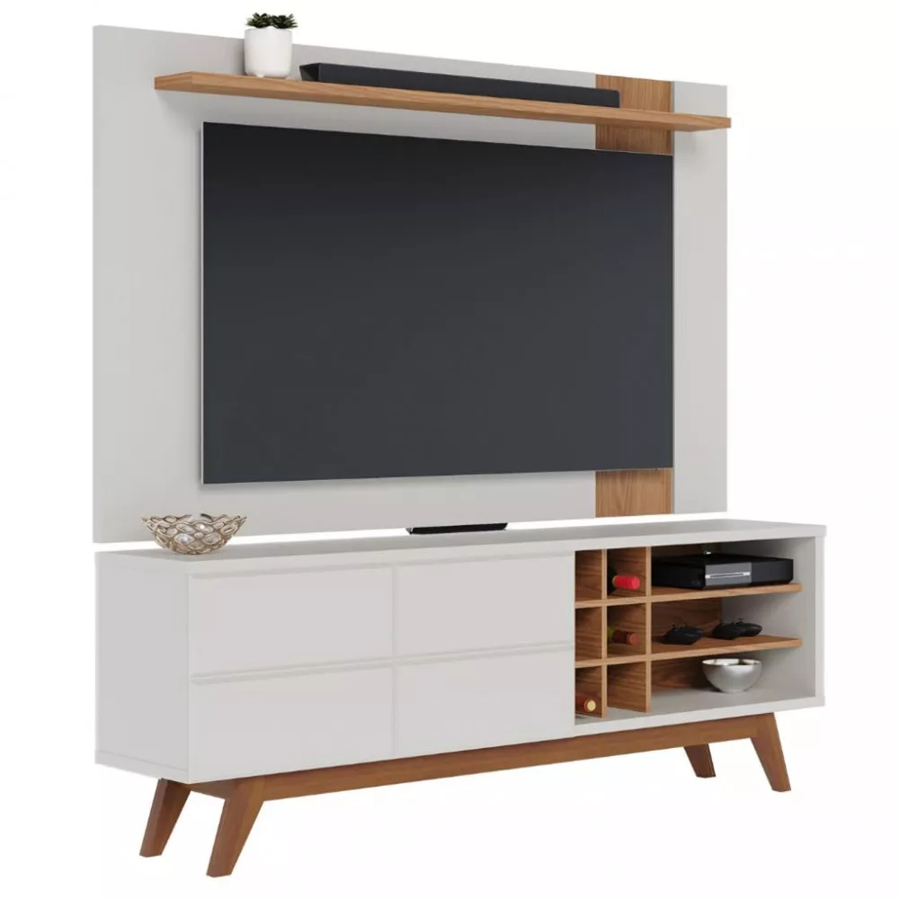 Rack com Painel para TV até 70 Polegadas 2 Portas Noronha Leme Colibri