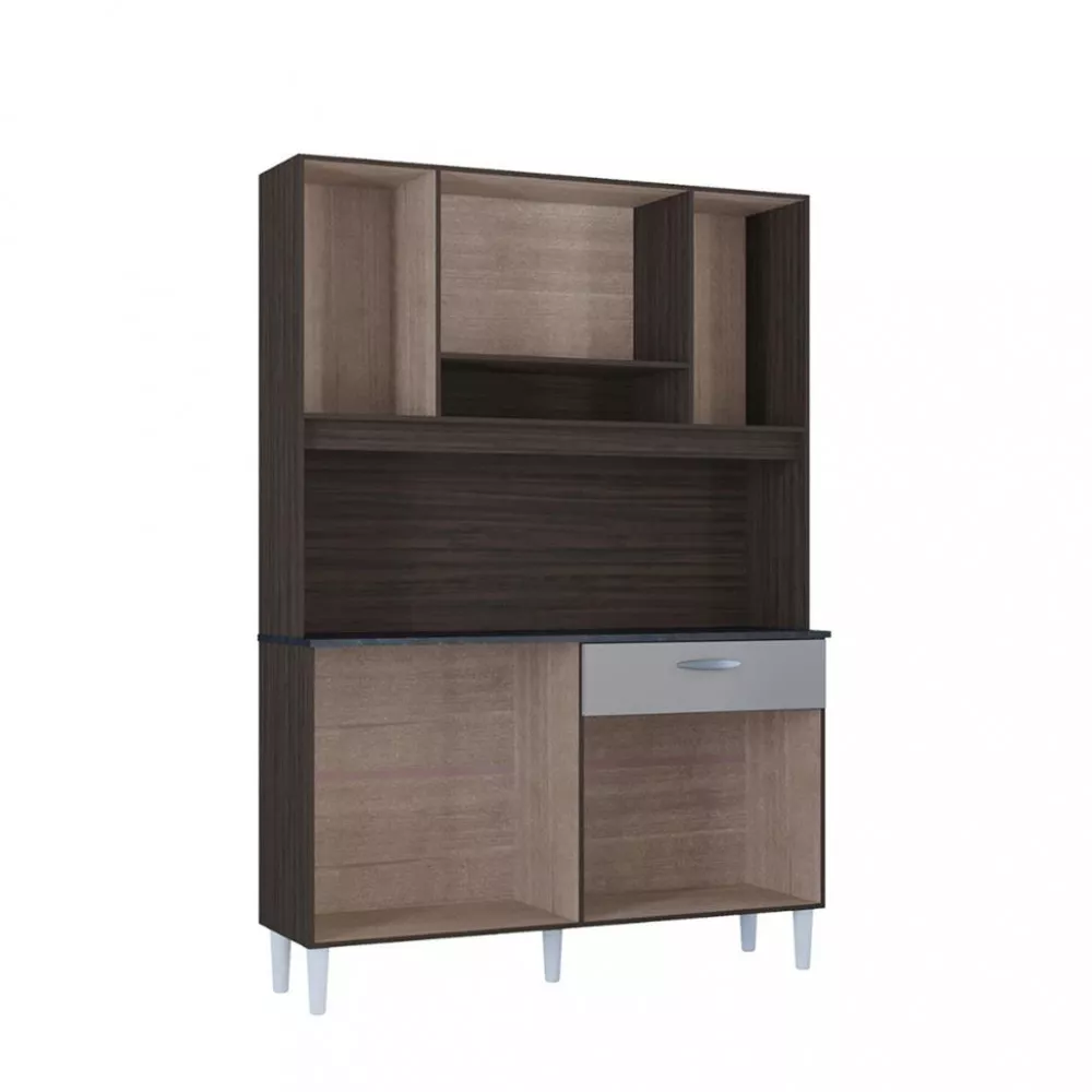 Cozinha Compacta 8 Portas 1 Gaveta Coral Poquema