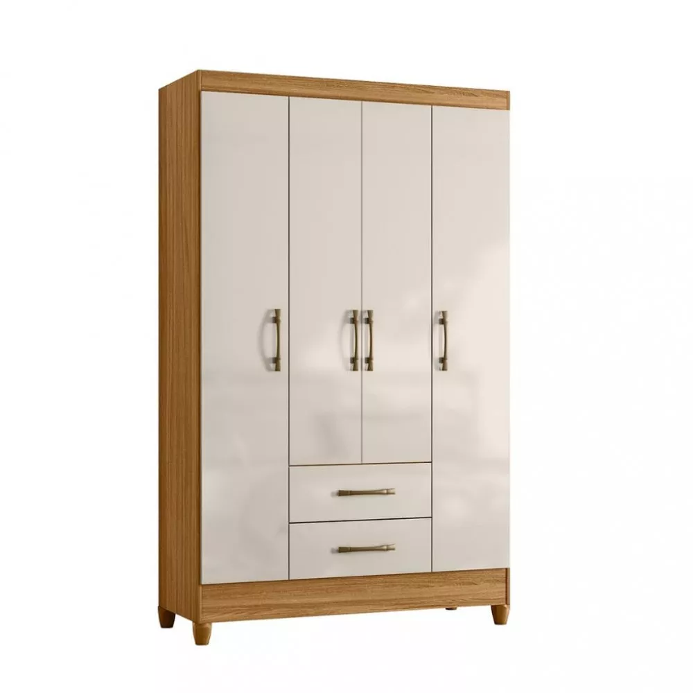 Guarda Roupa Solteiro 4 Portas 2 Gavetas Paraty Moval