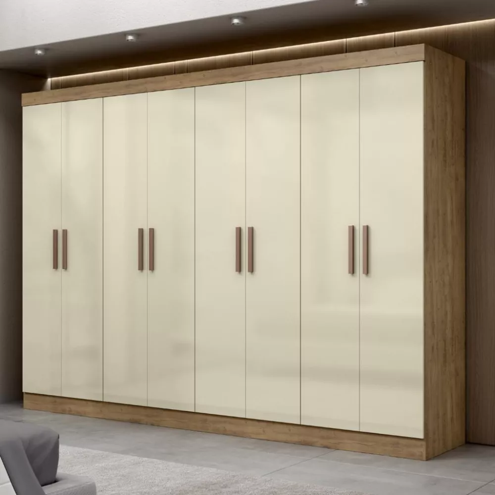 Guarda Roupa Casal 8 Portas  MDF Genebra Maxel