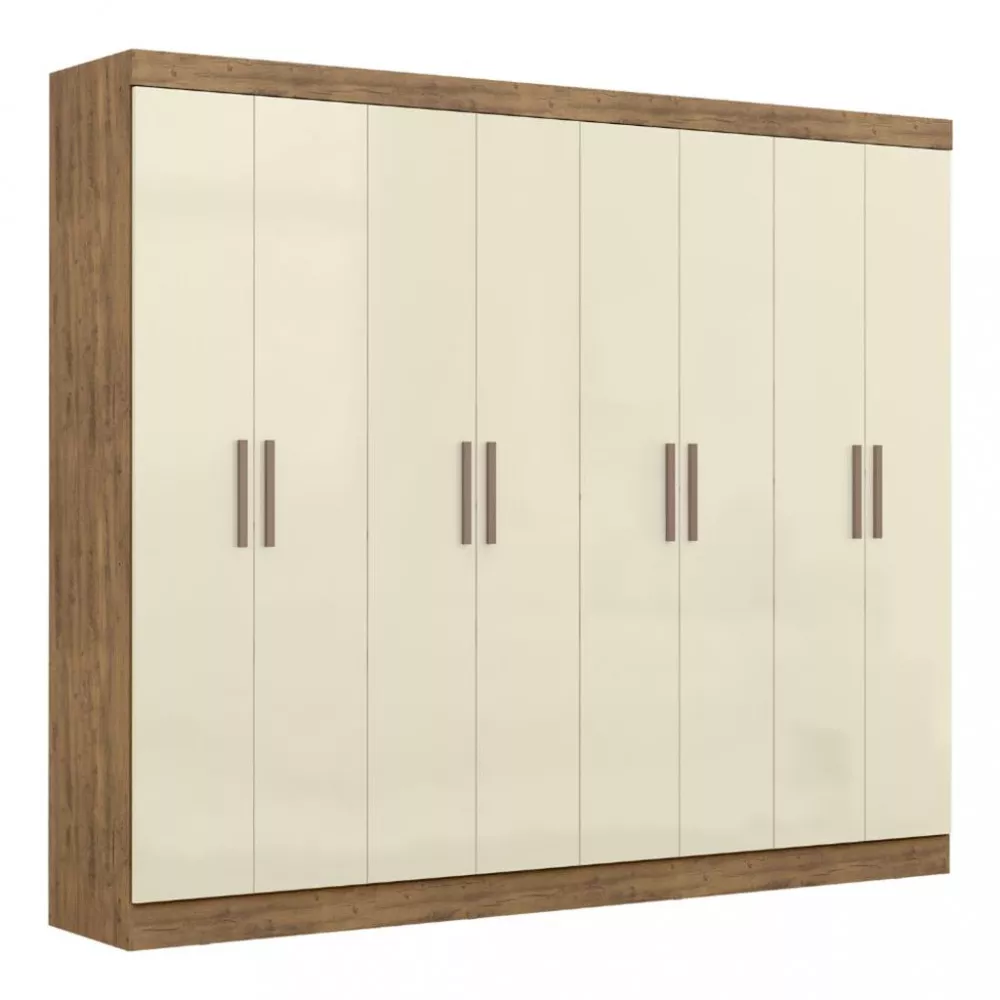 Guarda Roupa Casal 8 Portas  MDF Genebra Maxel