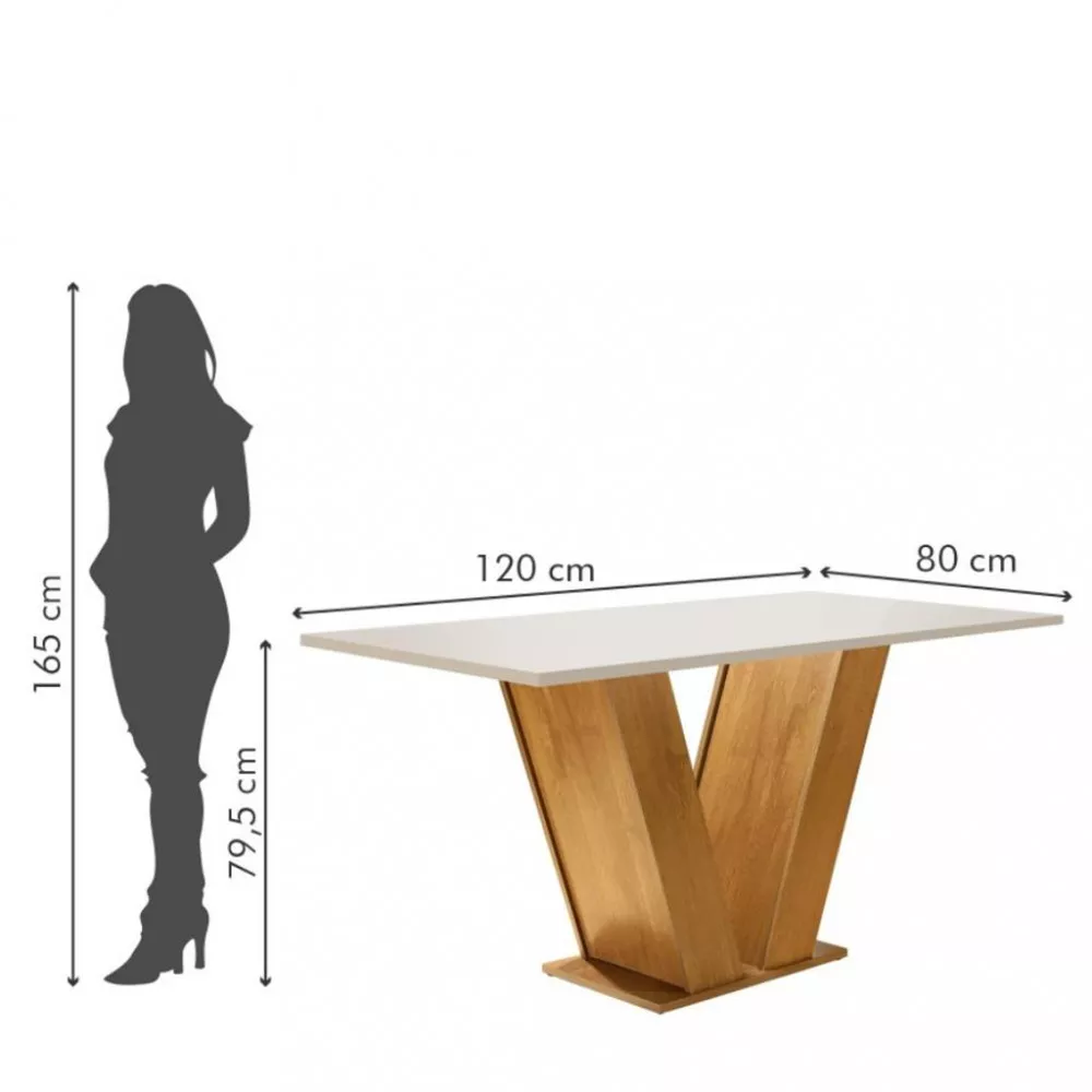 Conjunto Sala de Jantar Mesa 120cm 4 Cadeiras Espanha Cel Móveis